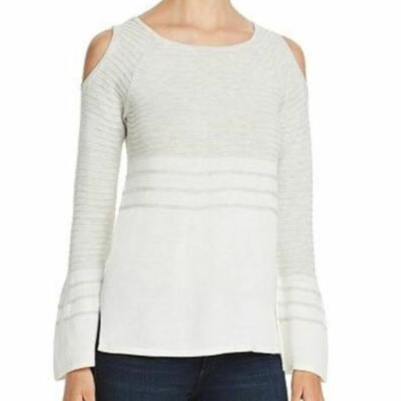 Design History Cotton Rayon Cold Shoulder Sweater - Picture 2 of 4